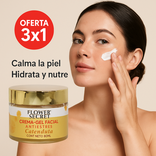 3x1 Crema Facial de Caléndula – Relaja y Nutre – Piel Suave y Radiante