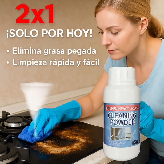 2x1 Polvo Antigrasa Total – Disuelve la Suciedad Difícil al Instante