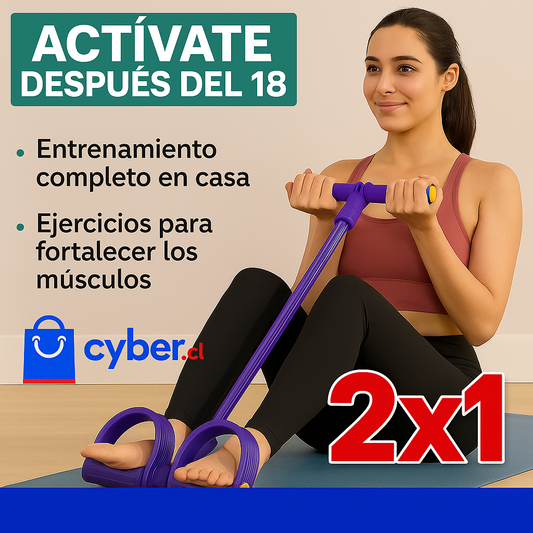 2X1 Kit Banda con Pedal – Ejercicio Full Body – Prepárate para el verano
