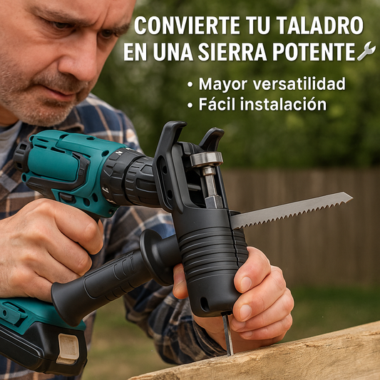 2x1 Sierra Caladora Adaptador de Taladro – Herramienta Versátil para Todo Tipo de Corte