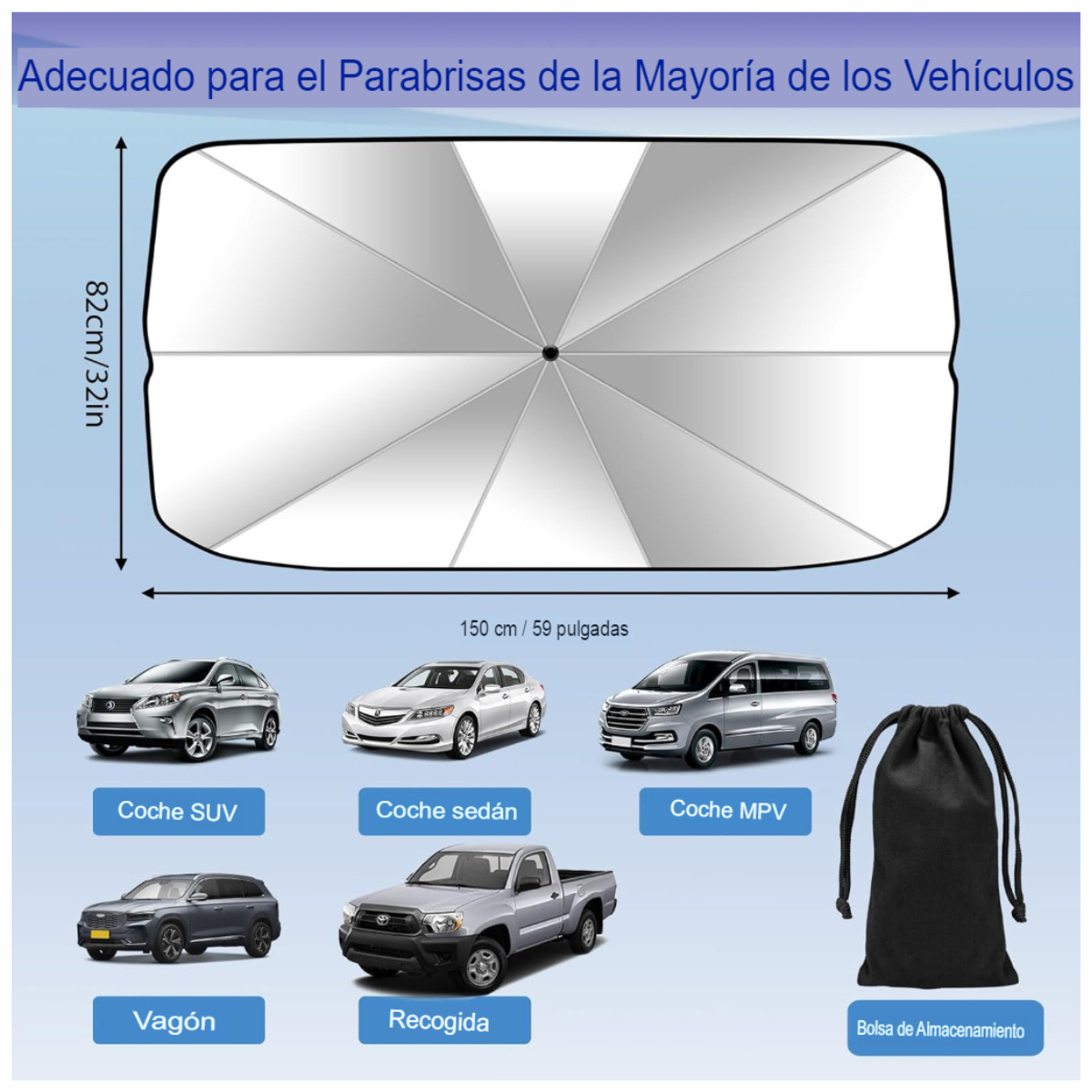 Parasol Retráctil AutoCool™ – Bloquea el Calor y Mantén tu Auto Fresco Todo el Día