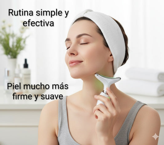 Masajeador Facial y de Cuello – Activación de la Piel – Piel más firme y luminosa en semanas