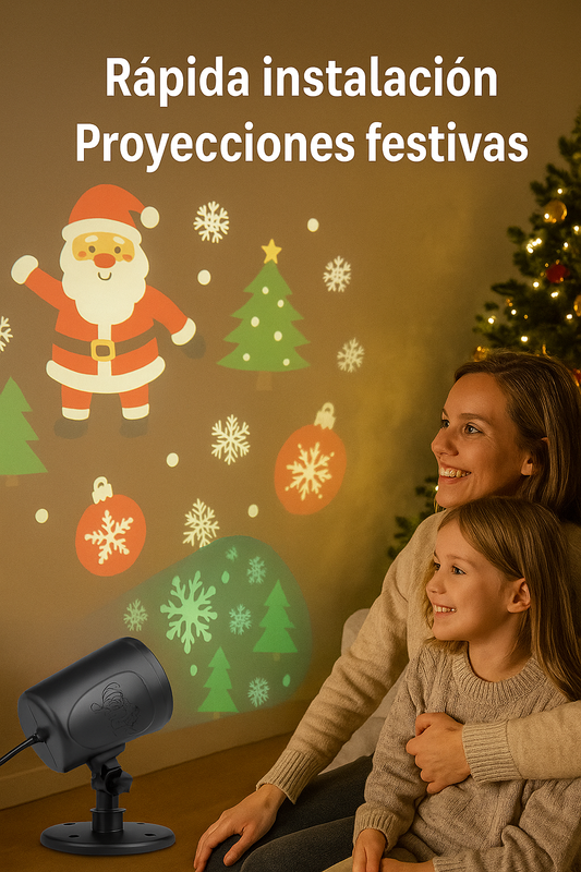 Proyector Navideño LED - Ambiente Festivo en Minutos