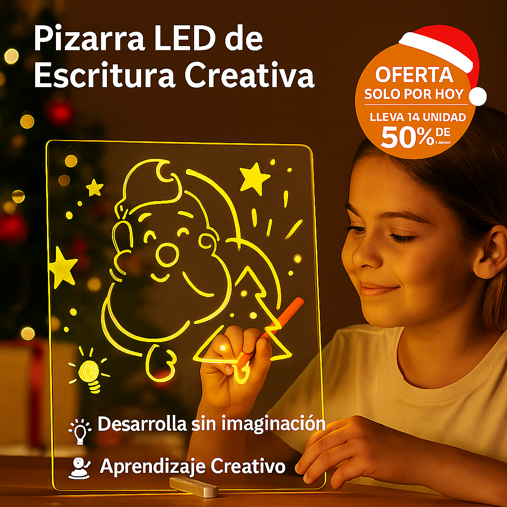 Pizarra Mágica con Luz – Crea, Aprende y Juega – Diversión Educativa para Niños