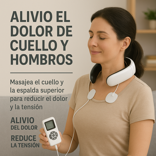 Masajeador Eléctrico con Electrodos – Alivio Muscular – Relaja cuello y espalda en minutos desde casa