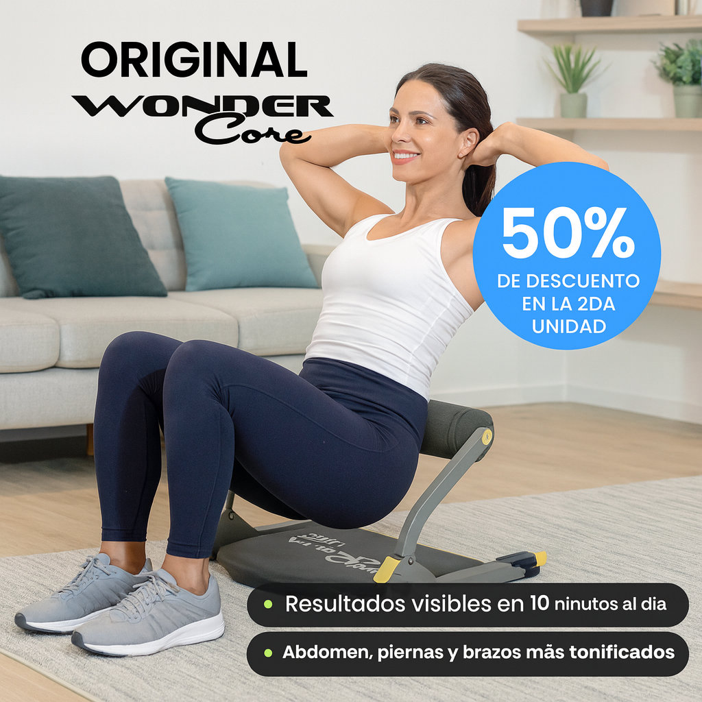 Wonder Core Smart Original – Máquina 6 en 1 – Tonifica y Fortalece sin Gimnasio en 10 Minutos Diarios