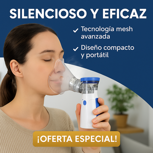 Dispositivo Nebulizador Compacto – Uso Diario sin Ruidos – Respira con Tranquilidad Día y Noche