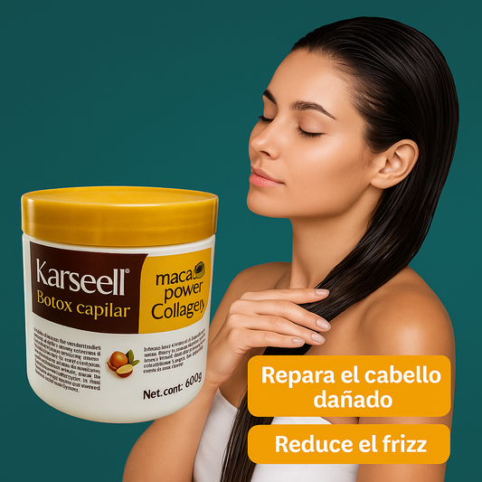Mascarilla con Argán y Colágeno – Repara Puntas Abiertas – Cabello más sano y sin frizz en tiempo récord