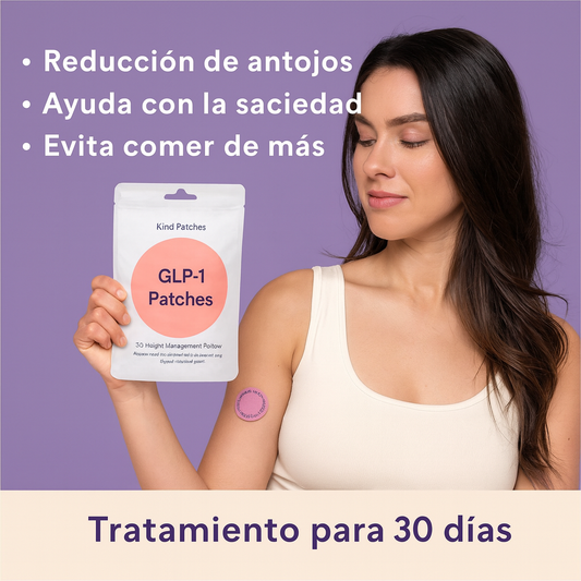 Kit mensual GLP-1 Kind Patches – Balance Natural del Cuerpo – Menos Ansiedad por Comer en Días