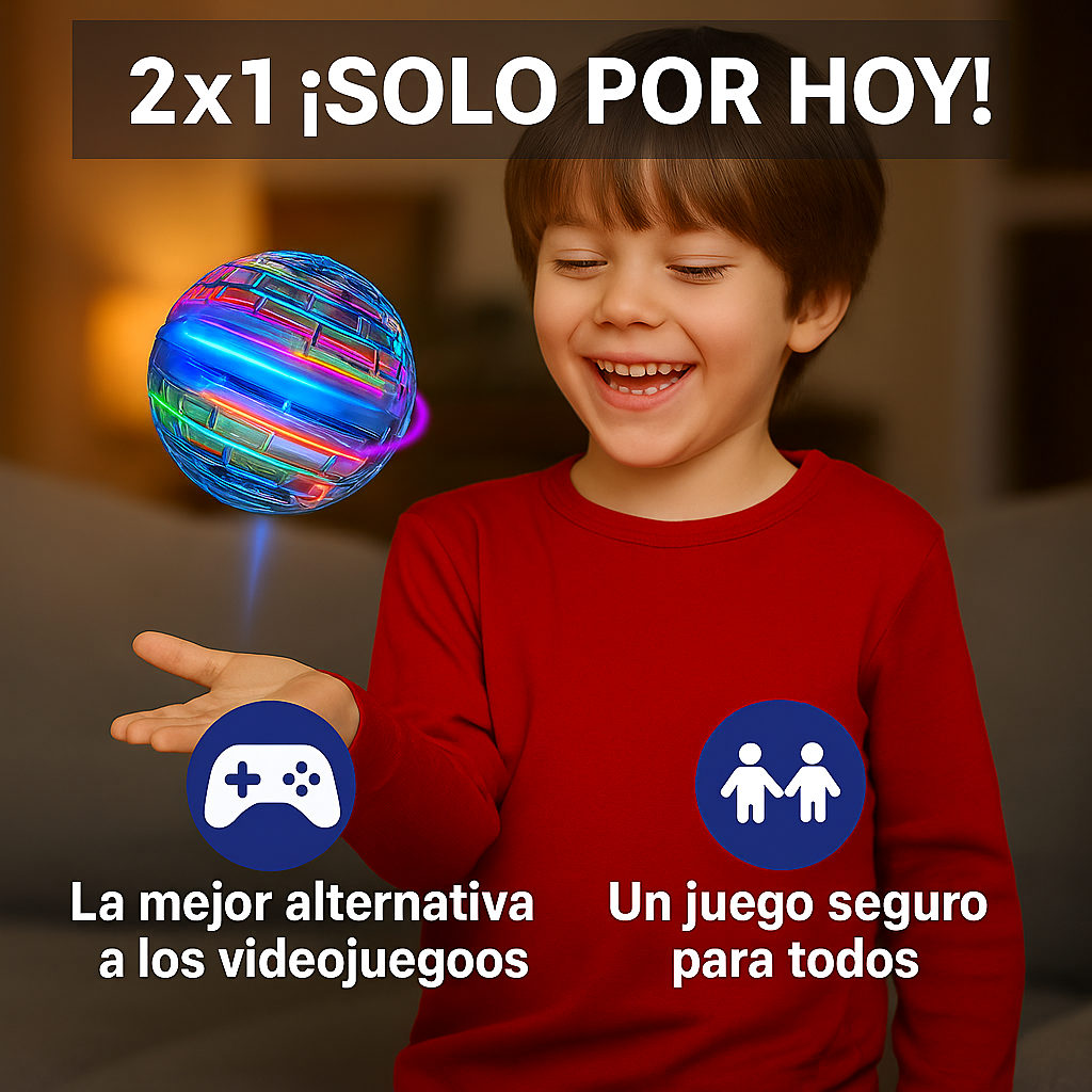 2x1 SOLO POR HOY – ESFERA VOLADORA, el Regalo Perfecto para el día del Niño