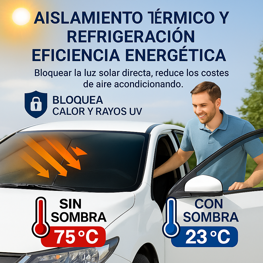 Parasol Retráctil AutoCool™ – Bloquea el Calor y Mantén tu Auto Fresco Todo el Día