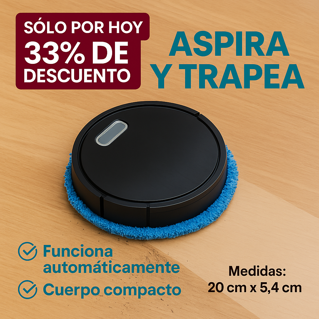 Aspiradora Robot con Mopa – Limpia y Trapea