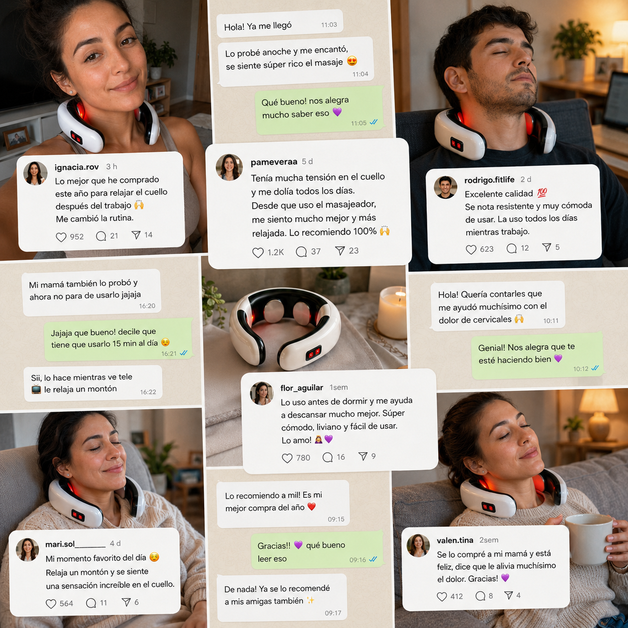 NeckRelax Pro™-Masajeador Cervical Relajante-Vuelve a Sentirte Liviano