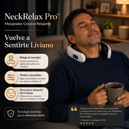 NeckRelax Pro™-Masajeador Cervical Relajante-Vuelve a Sentirte Liviano