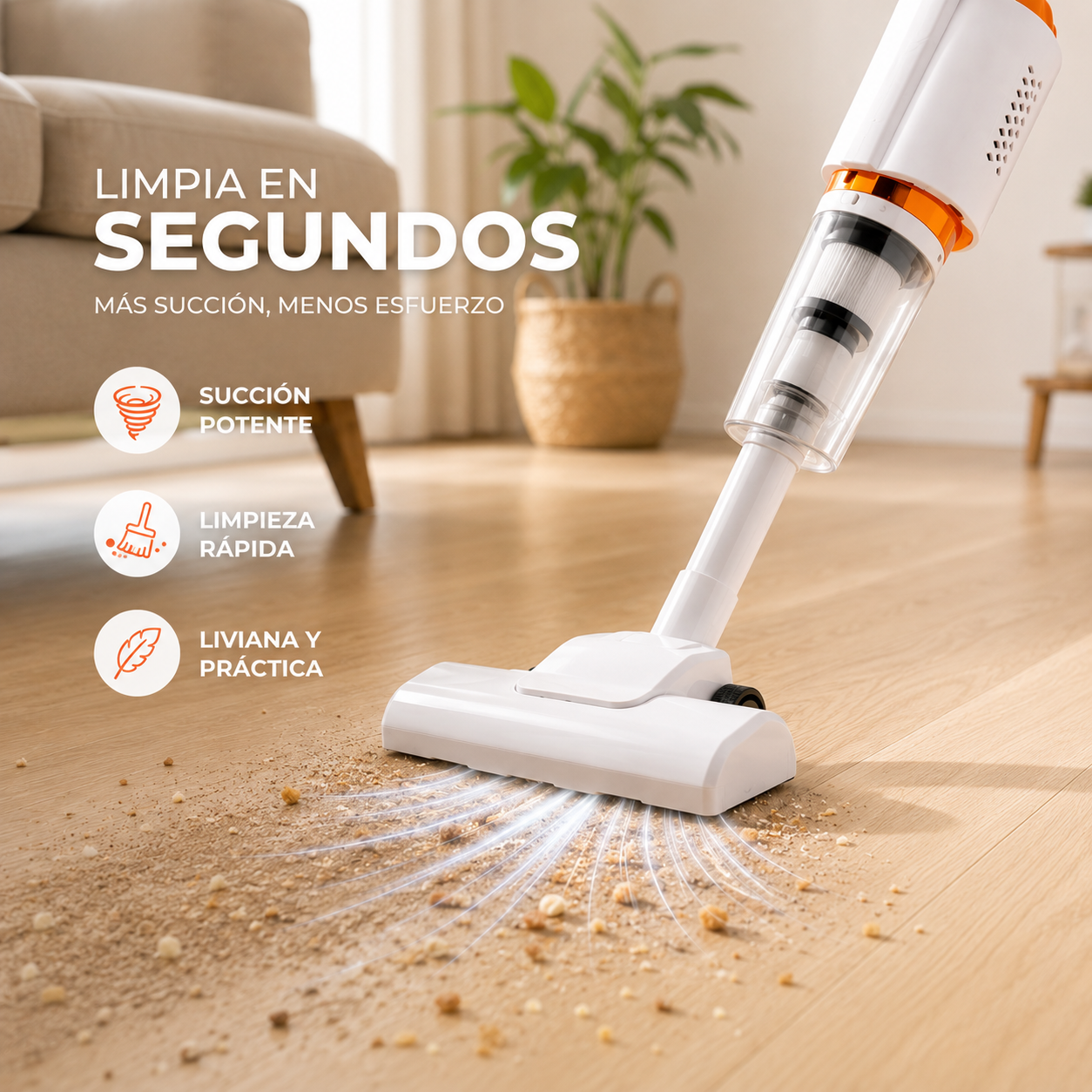 Aspiradora 2 En 1 Blanca Home™