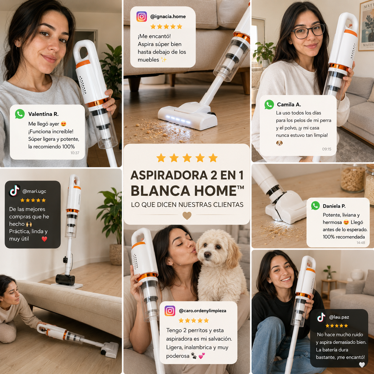 Aspiradora 2 En 1 Blanca Home™