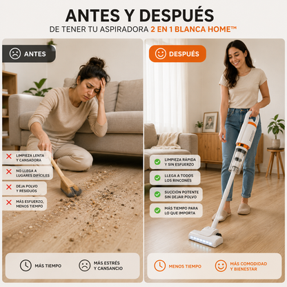 Aspiradora 2 En 1 Blanca Home™
