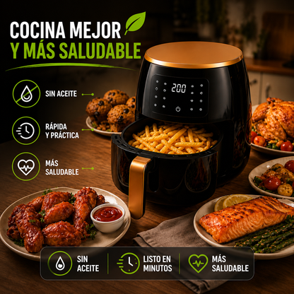 AirFry Elite 6L – Cocción Rápida y Saludable – Resultados Crujientes Sin Aceite