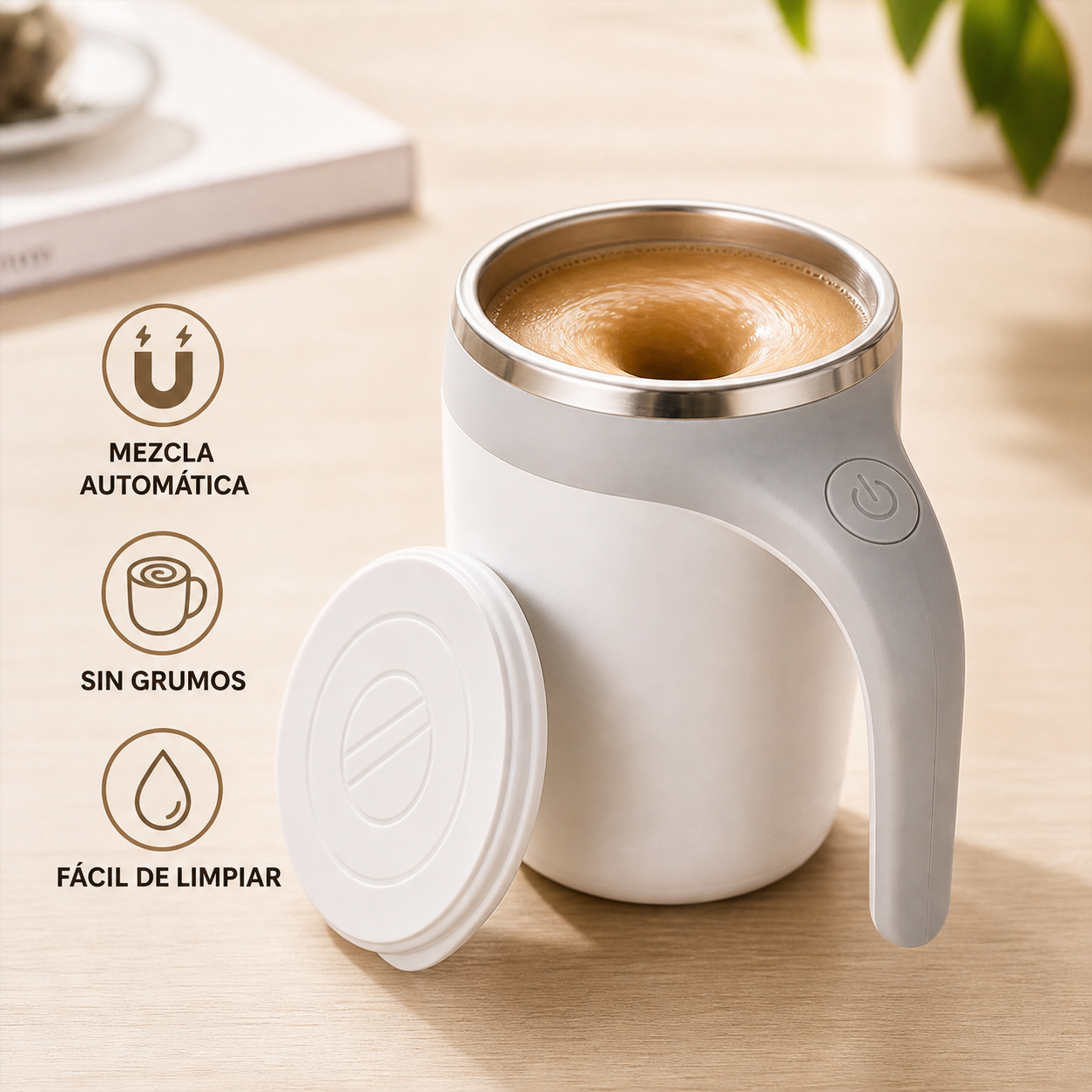 MixGo™ – Vaso Batidor Automático Portátil – Mezcla en segundos estés donde estés