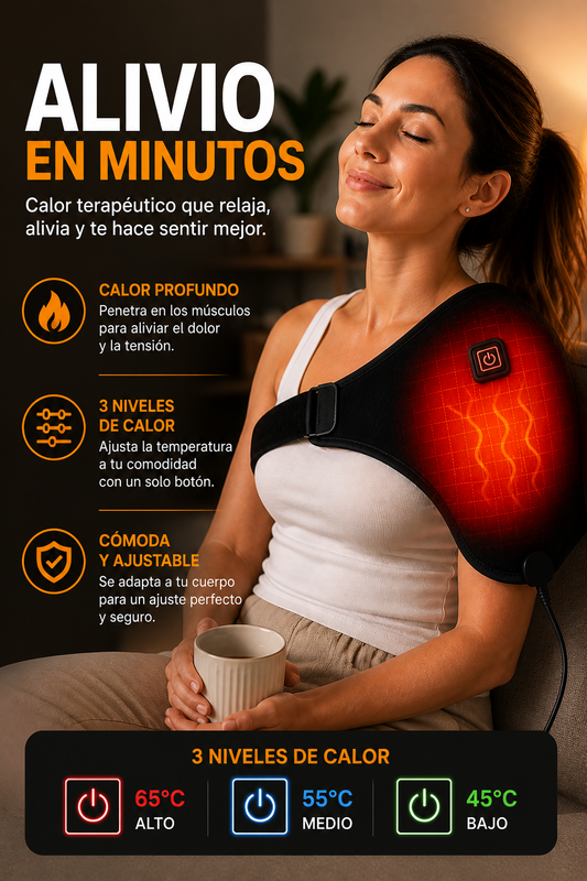 ThermoRelief™ – Hombrera Térmica 3 Niveles – Alivio inmediato sin pastillas