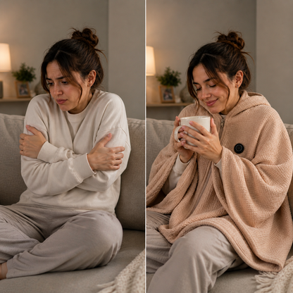 WarmWrap™ Poncho Térmico USB- Abrígate Sin Prender la Estufa