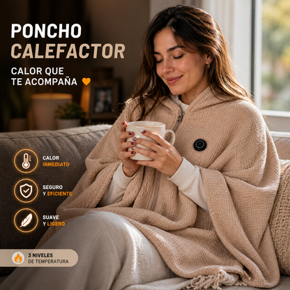 WarmWrap™ Poncho Térmico USB- Abrígate Sin Prender la Estufa