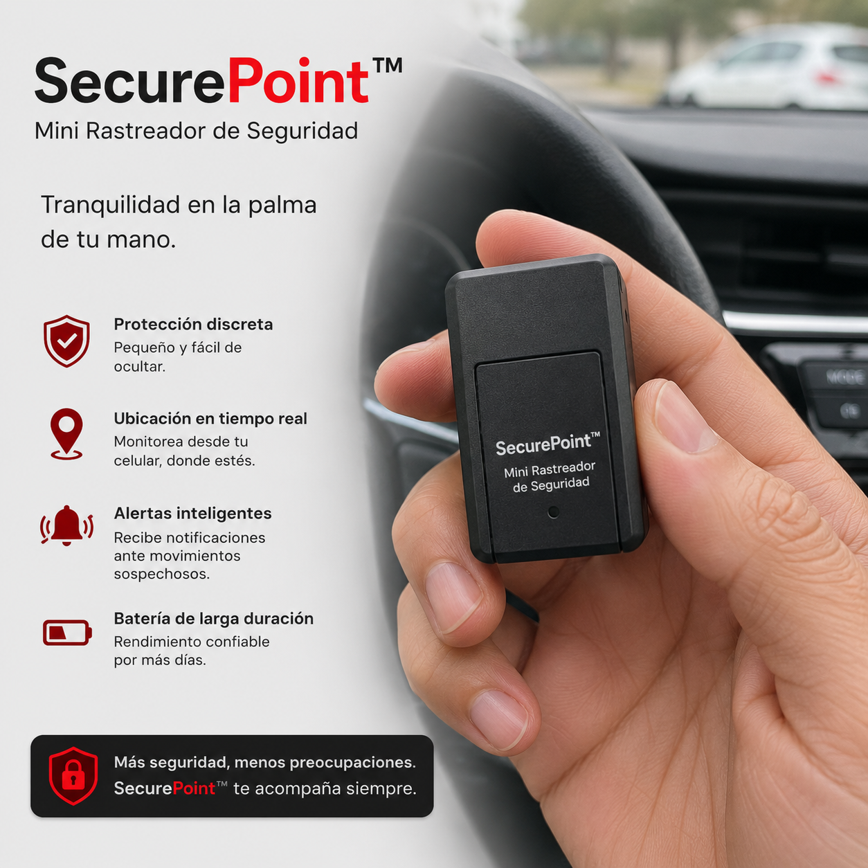 SecurePoint™-Mini Rastreador de Seguridad