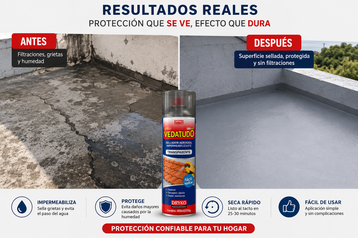 Veratudo HydroSeal™-Impermeabilizante Rápido-Cero Goteras™