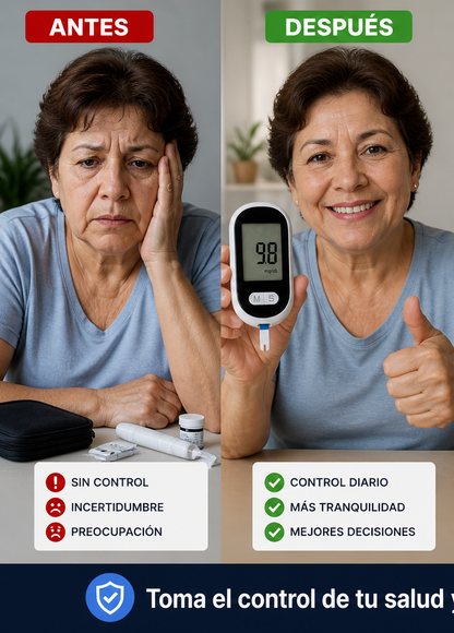 GlucoCheck™ – Controla tu glucosa en segundos desde casa