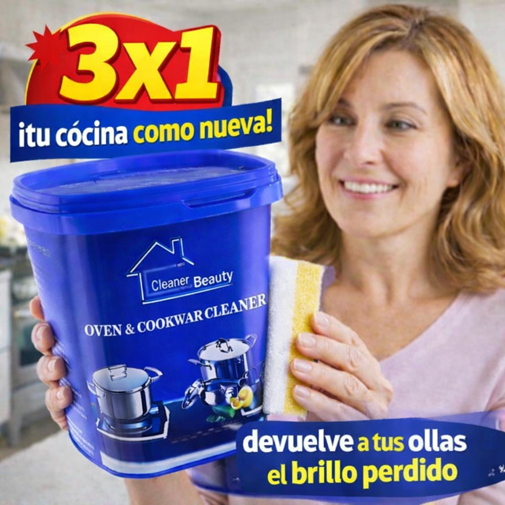 Pasta de Limpieza Acero & Cerámica – Remoción de Manchas – Devuelve el brillo a tu cocina en minutos