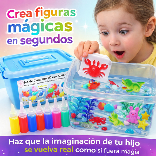 Set de Creación 3D con Agua – Arte y Color – Momentos Creativos para Compartir