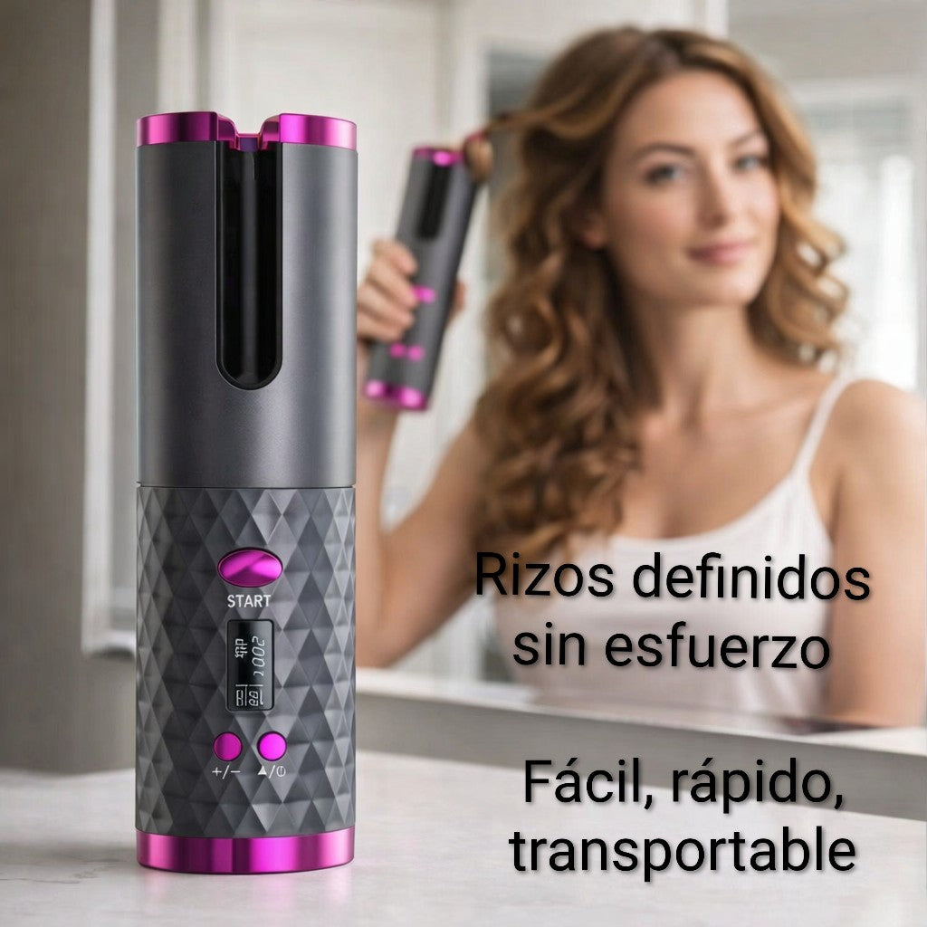 Rizador Automático Inalámbrico USB – Riza sin Técnica – Look de Salón en Minutos