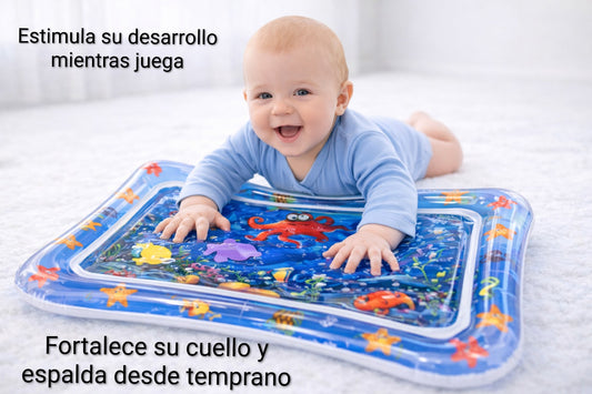 Alfombra Sensorial Acuática – Tiempo Boca Abajo – Fortalece Cuello y Espalda Mientras Juega