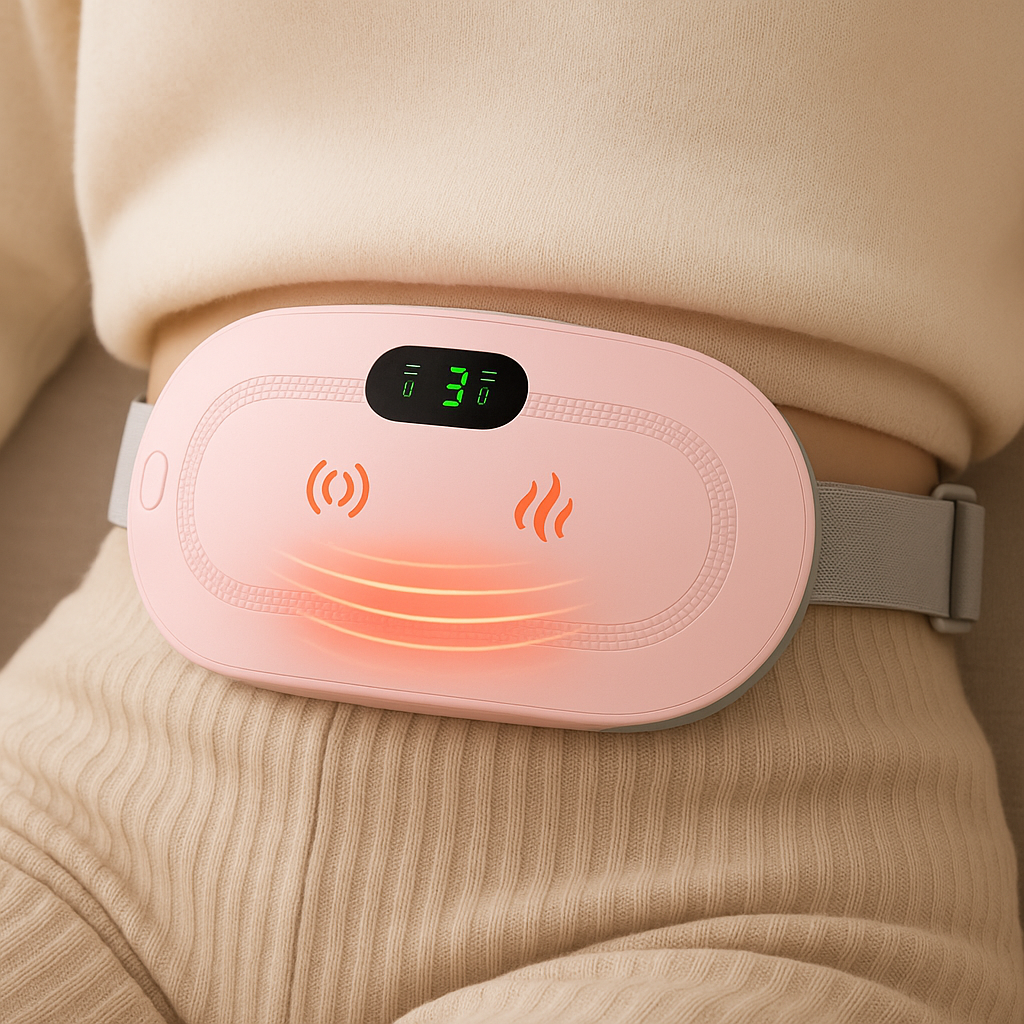 Cinturón Térmico de Masaje – Calor y Vibración – Sensación de Alivio Diario en Casa