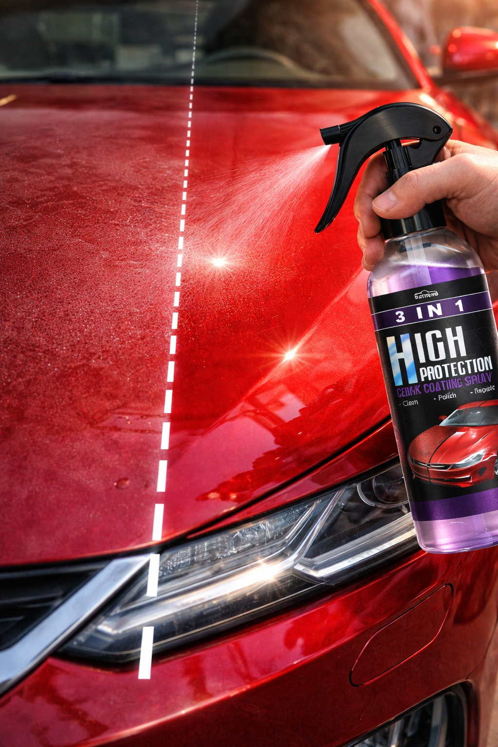 Spray Cerámico 3 en 1 – Limpia y Protege – Brillo Visible en Minutos