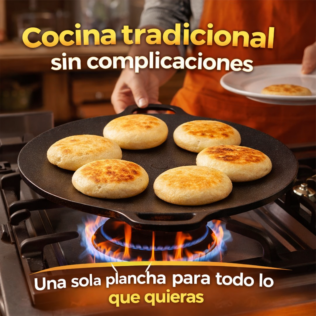 Plancha Antiadherente 30 cm – Multiuso – Resultados Uniformes Desde el Primer Uso
