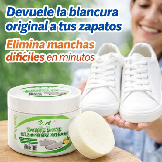 Crema Limpiadora para Zapatos Blancos – Limpieza Profunda – Blancura Visible desde el Primer Uso