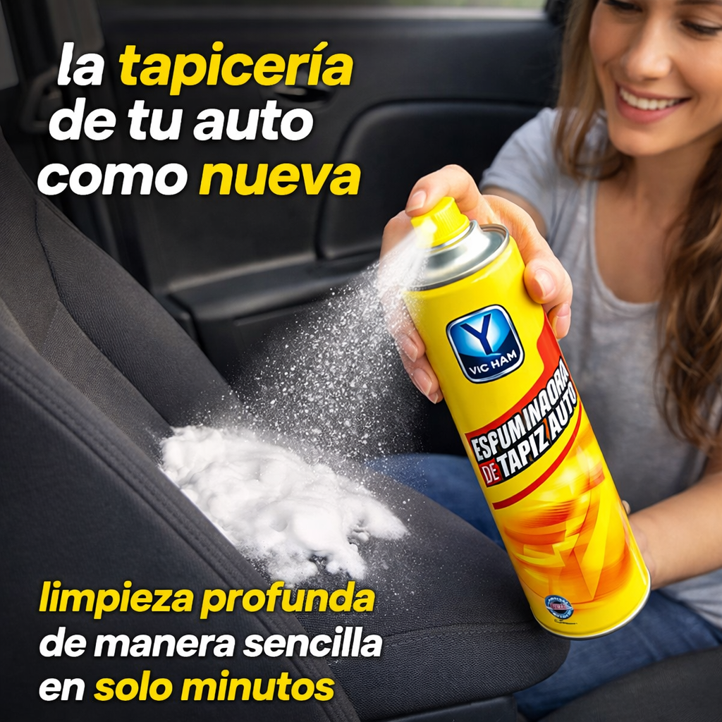 Espuma Limpiadora de Tapiz Auto – Limpieza Profunda – Tapices Como Nuevos en Minutos