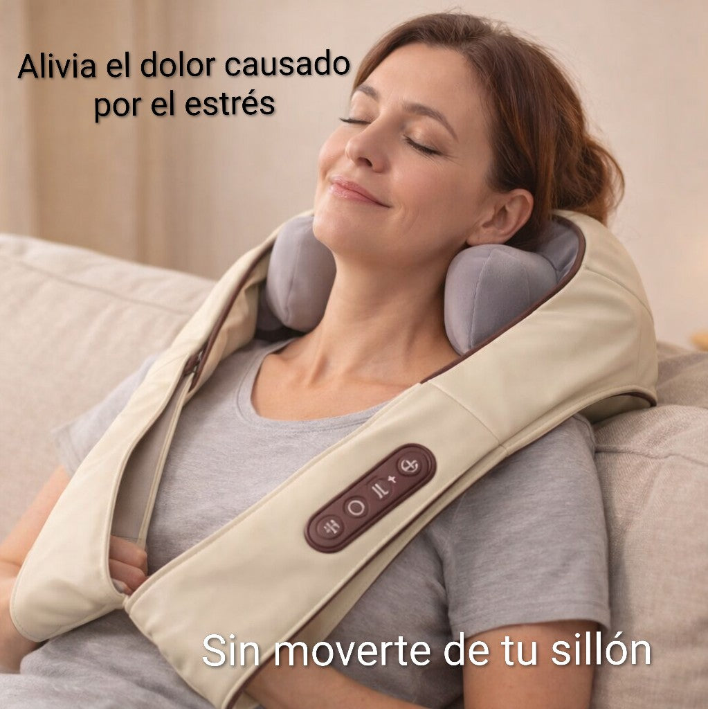 Masajeador Multifuncional Recargable – Masaje Sin Esfuerzo – Más relajación diaria sin usar las manos