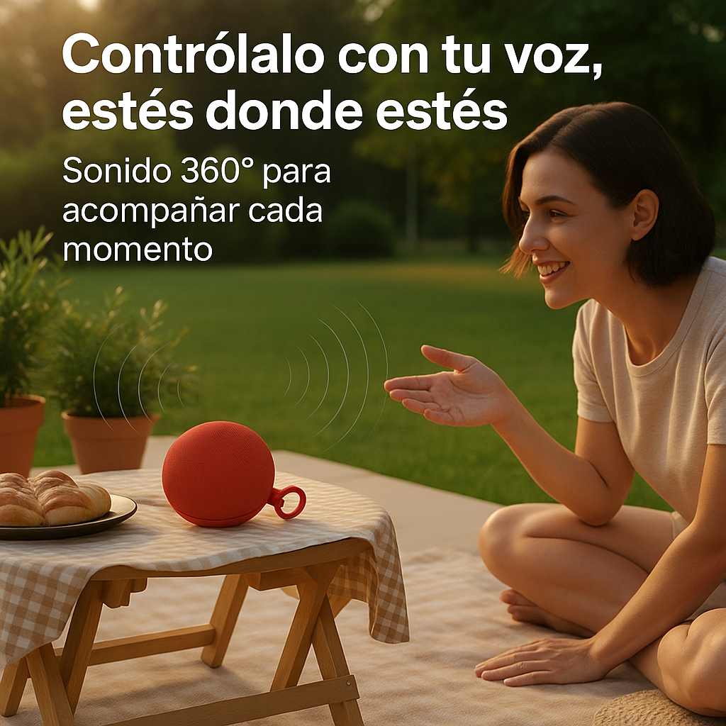 Parlante Inteligente tipo Alexa – Sonido 360° – Música Clara y Envolvente en Segundos