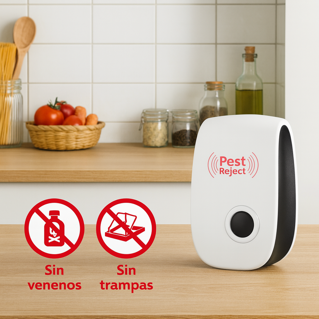 3X1 Repelente Ultrasónico para Ratones – Uso Continuo – Hogar Protegido Día y Noche
