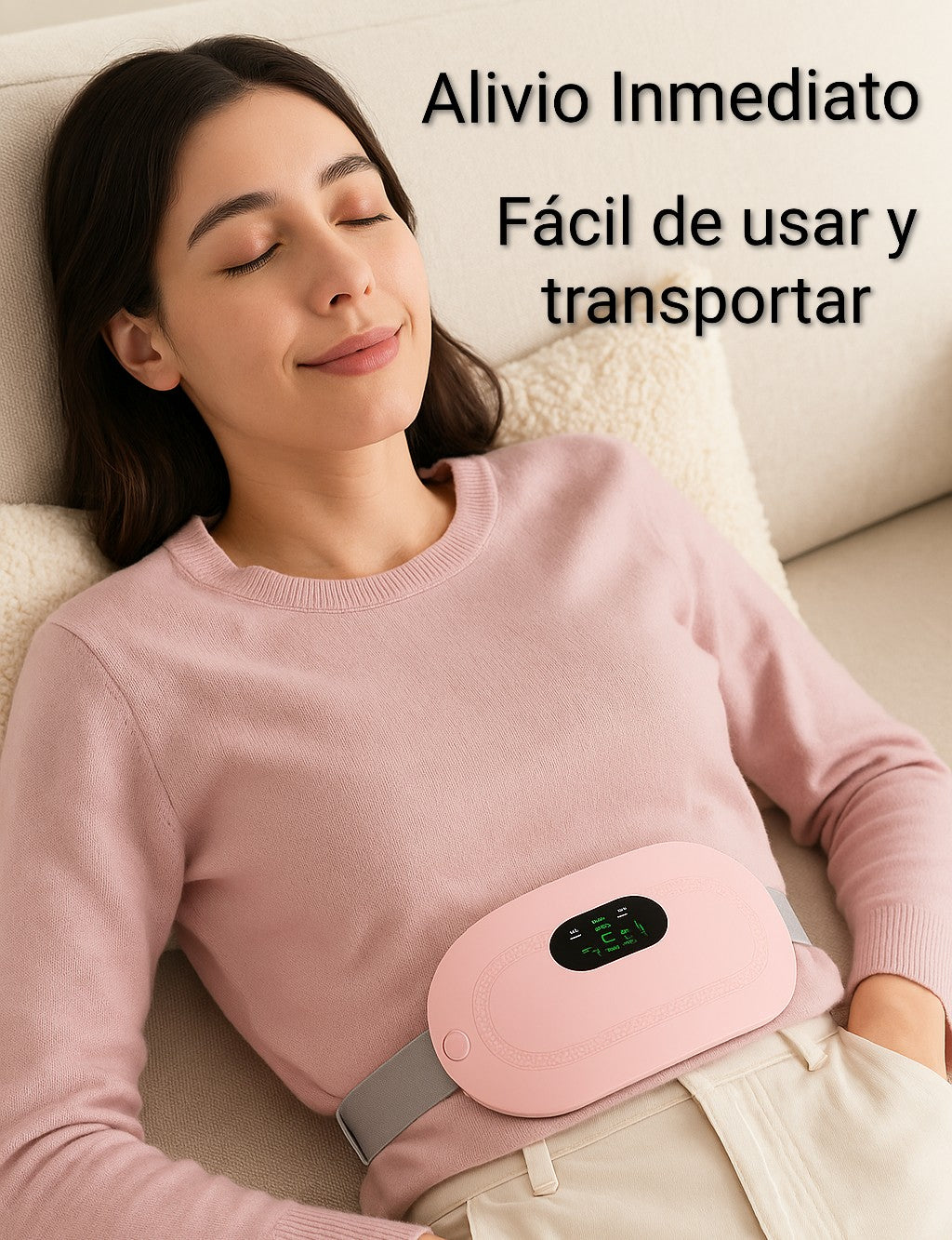Cinturón Térmico de Masaje – Calor y Vibración – Sensación de Alivio Diario en Casa